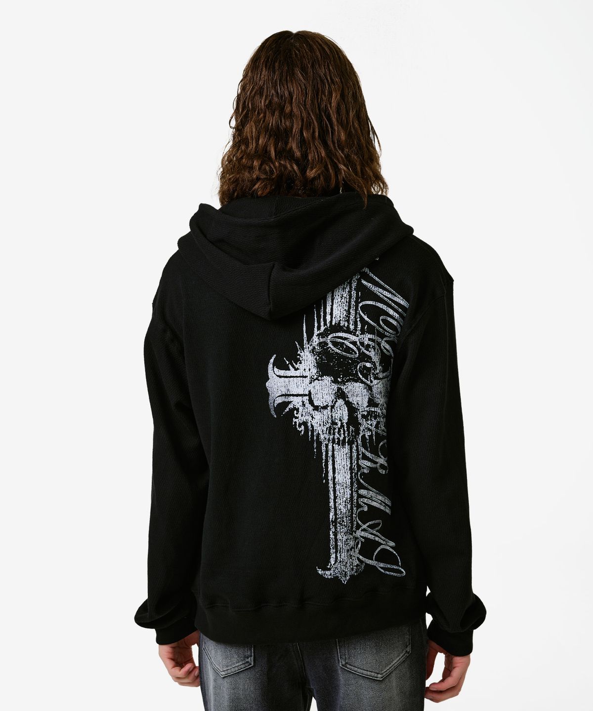 엔엔피스(NNPCS) Skull Cross Waffle Hoodie Zipup