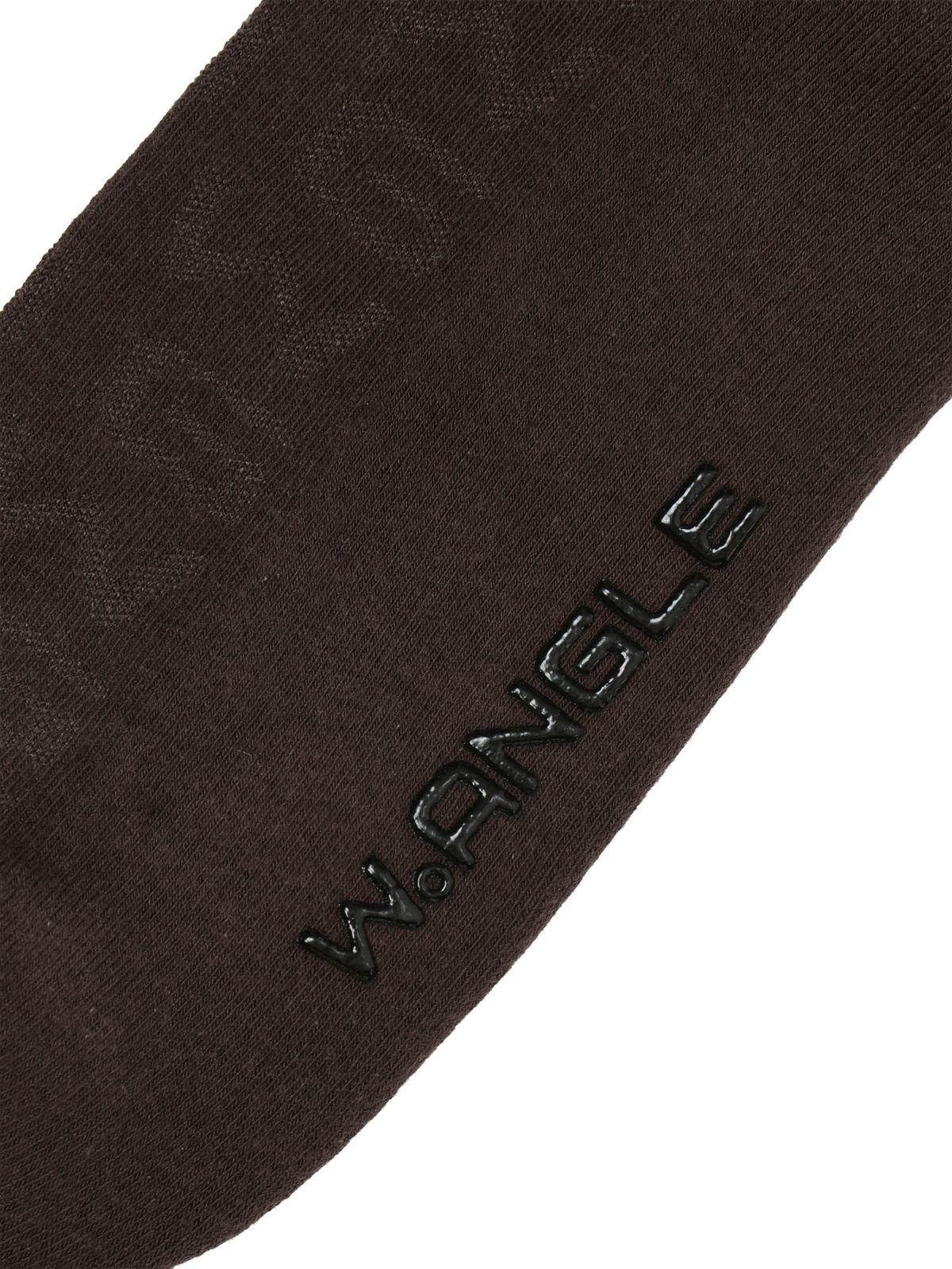 와이드앵글(WIDEANGLE) CO 패턴 올오버 크루 파일 양말_Brown