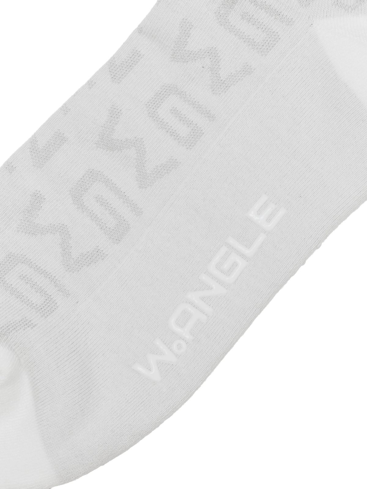와이드앵글(WIDEANGLE) CO 패턴 올오버 크루 파일 양말_Off White