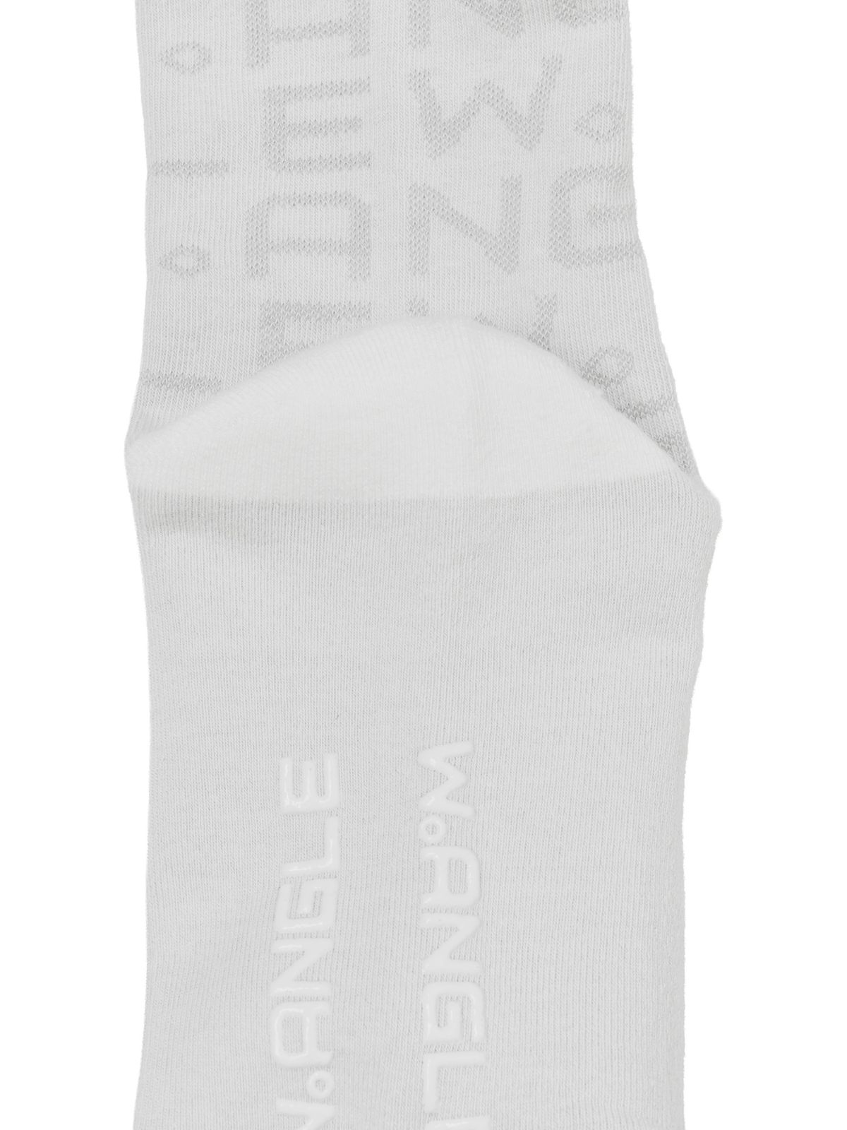 와이드앵글(WIDEANGLE) CO 패턴 올오버 크루 파일 양말_Off White