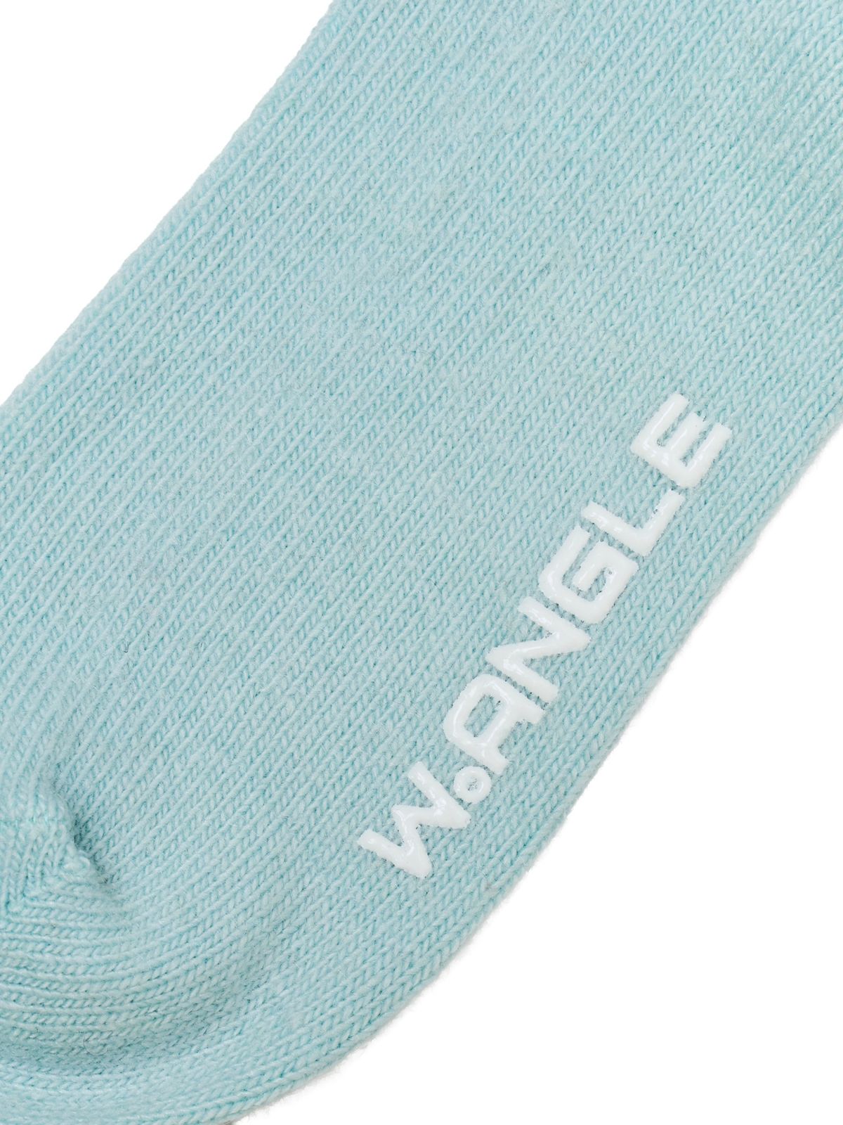 와이드앵글(WIDEANGLE) CO 로고 스트라이프 크루 울 양말_Light Blue