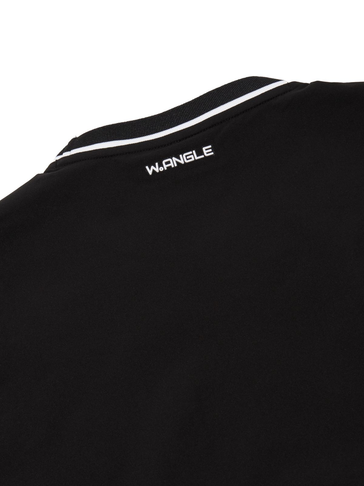 와이드앵글(WIDEANGLE) TO 로고 포인트 우븐 티셔츠 L_Black