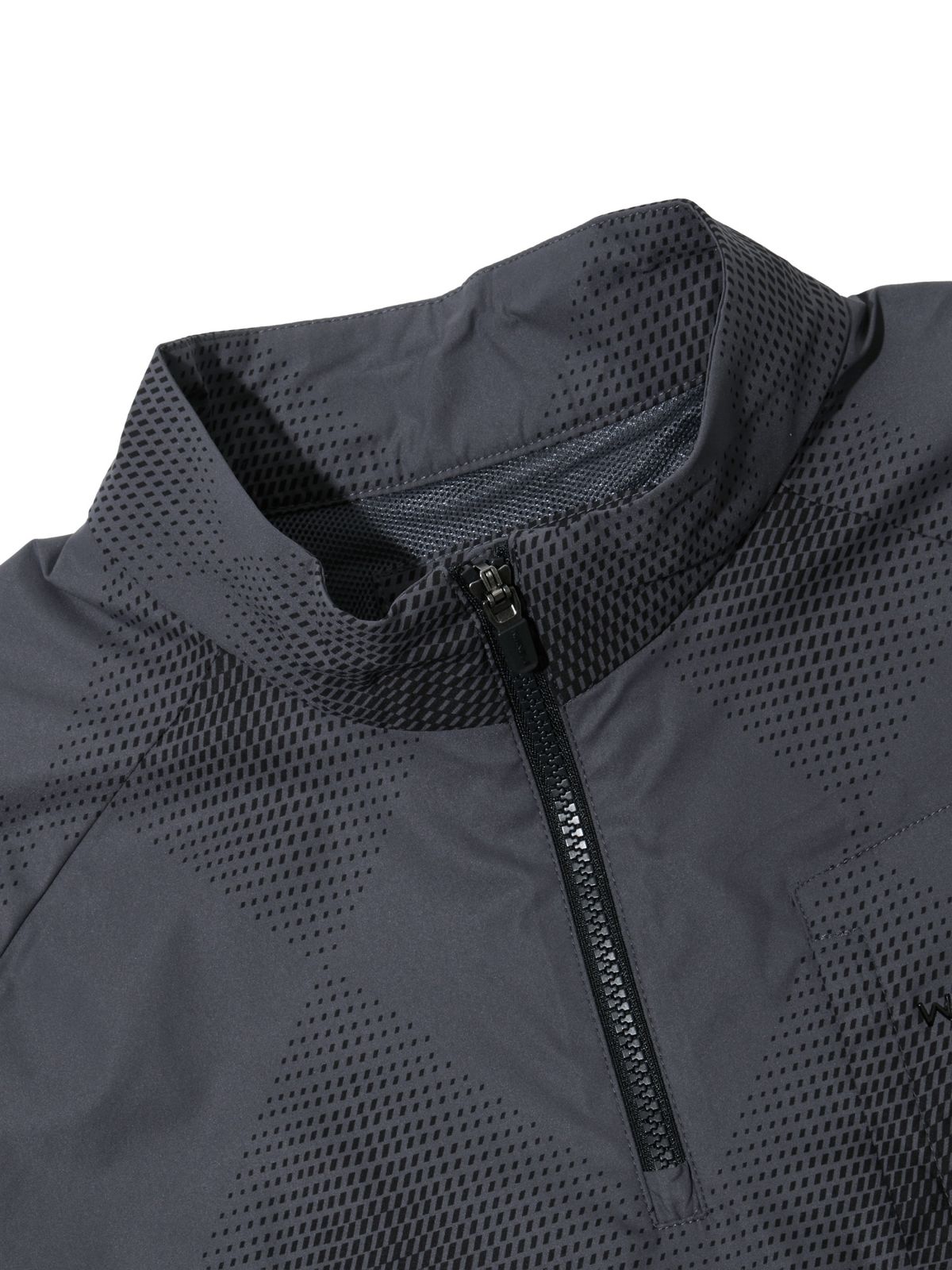 와이드앵글(WIDEANGLE) CO 와이드 레터링 쿼터집업 아노락 M_COOL GREY