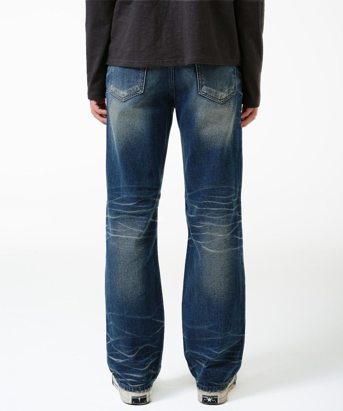 엔엔피스(NNPCS) Vintage Cat Washed Denim Pants
