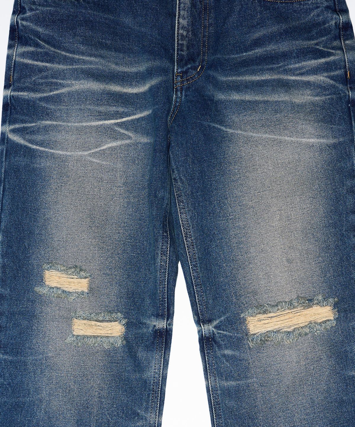 엔엔피스(NNPCS) Vintage Cat Washed Denim Pants