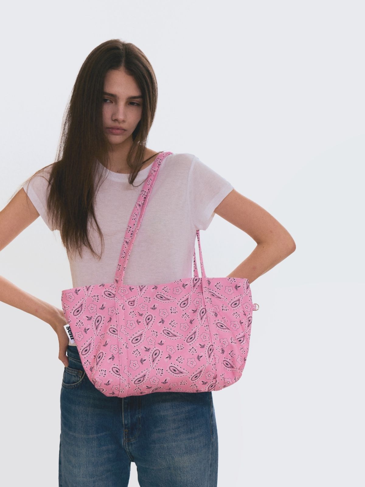 세르(SEHR) Paisley Middle Shoulder Bag (Pink)