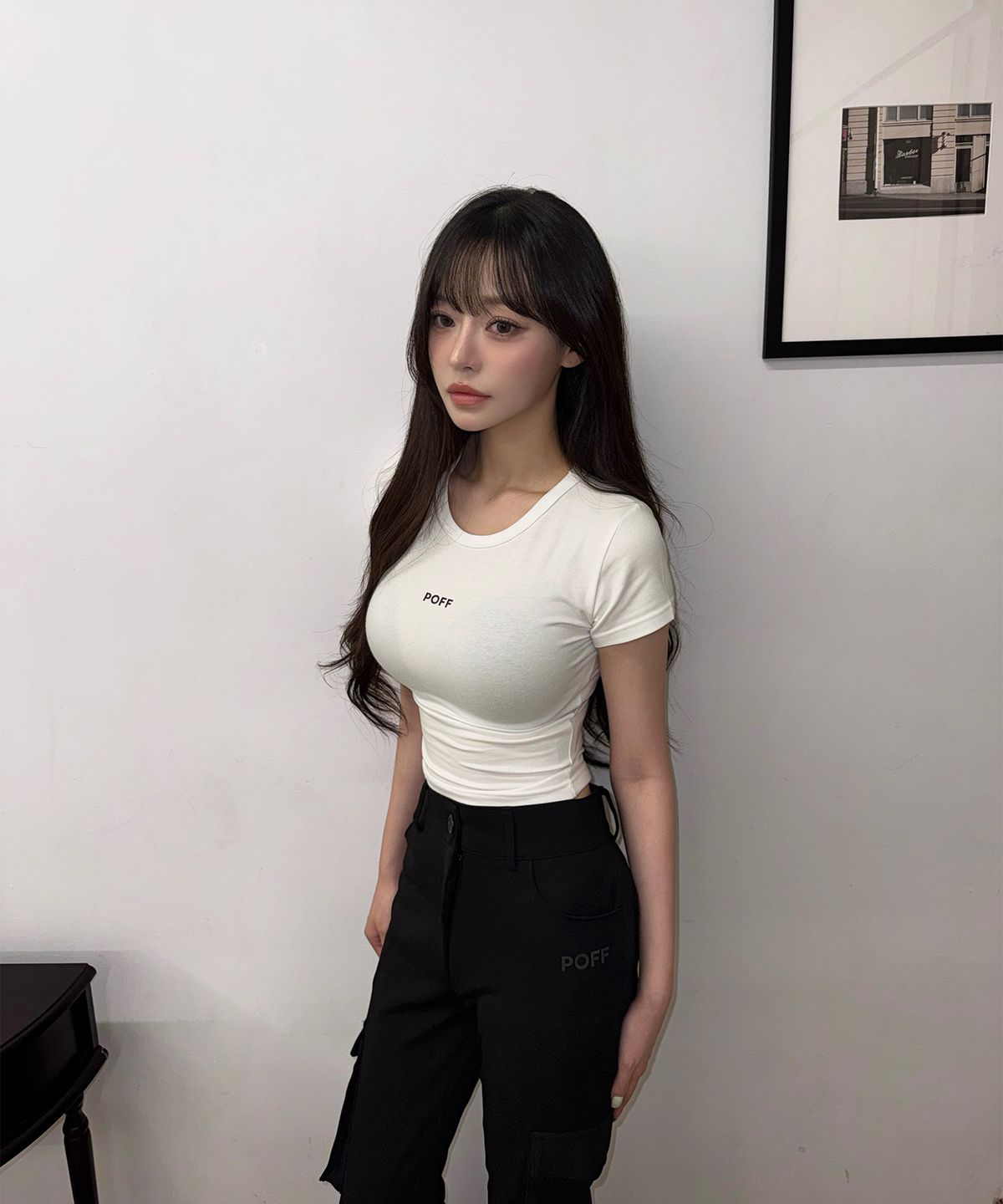 포프 서울(POFF SEOUL) HALF TEE [ MINT,WHITE,BLACK ]