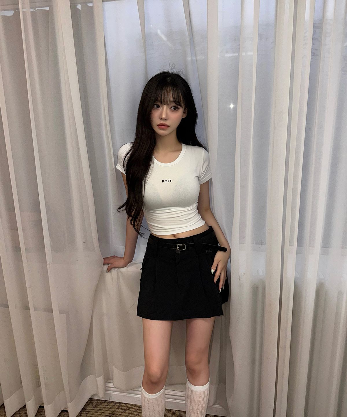 포프 서울(POFF SEOUL) HALF TEE [ MINT,WHITE,BLACK ]