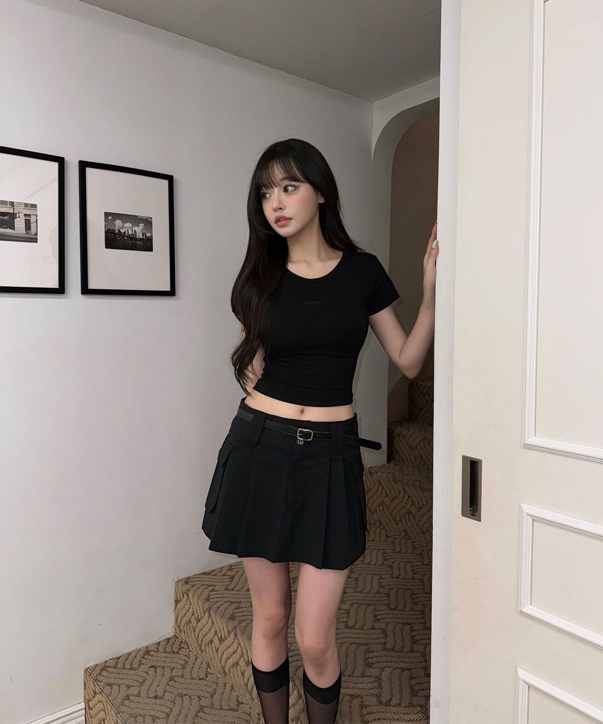 포프 서울(POFF SEOUL) HALF TEE [ MINT,WHITE,BLACK ]