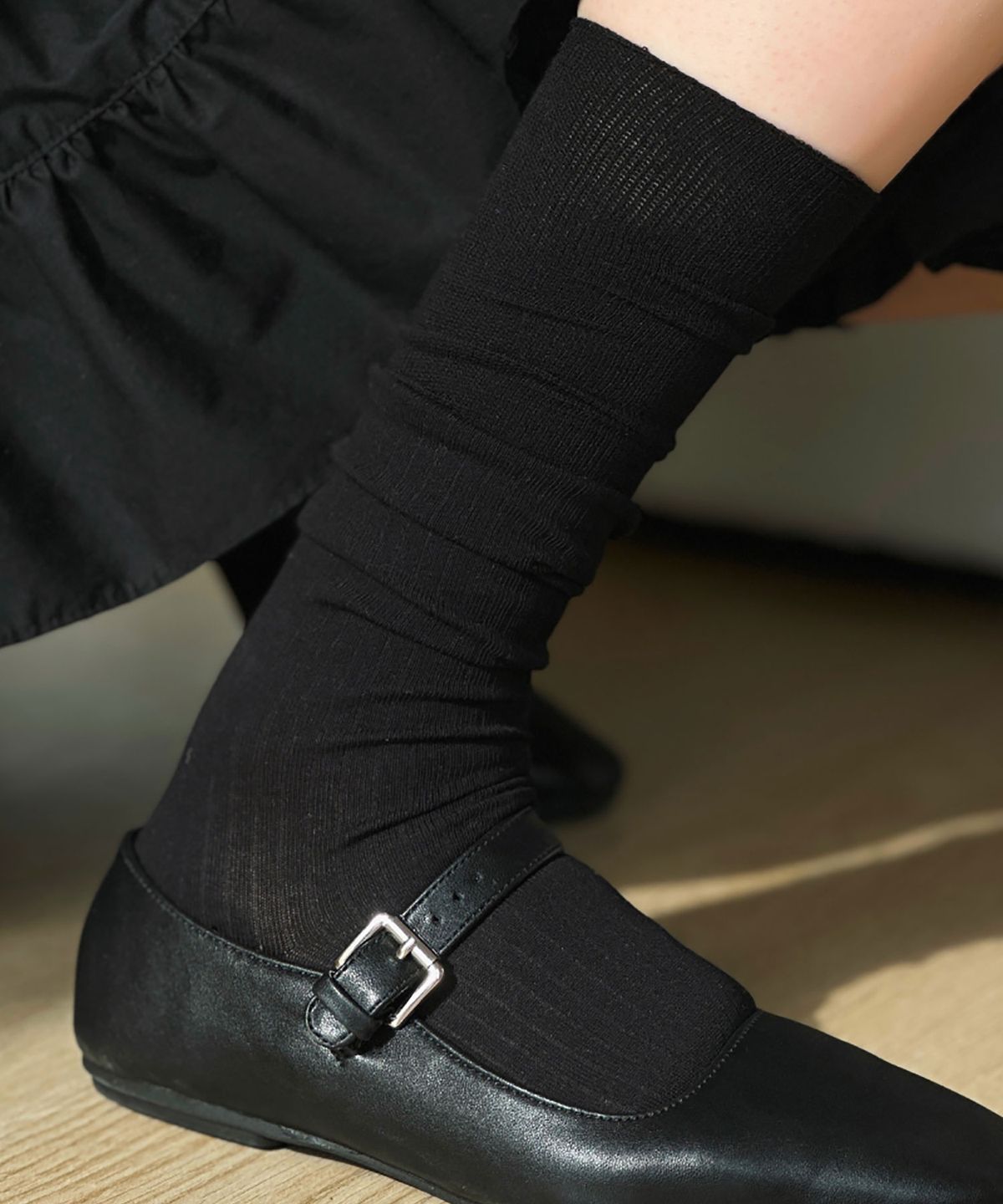 엔젤삭스(ANGEL SOCKS) [2 pack] ARKVE 미우 롱 골지 면 여성 여자 패션 양말 SOCKS 니삭스