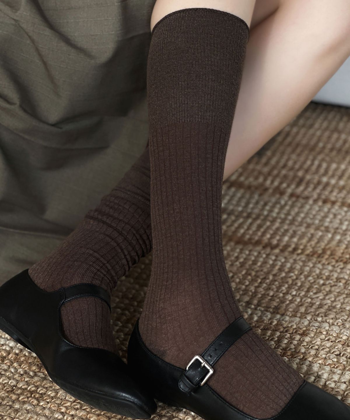 엔젤삭스(ANGEL SOCKS) [2 pack] ARKVE 미우 롱 골지 면 여성 여자 패션 양말 SOCKS 니삭스