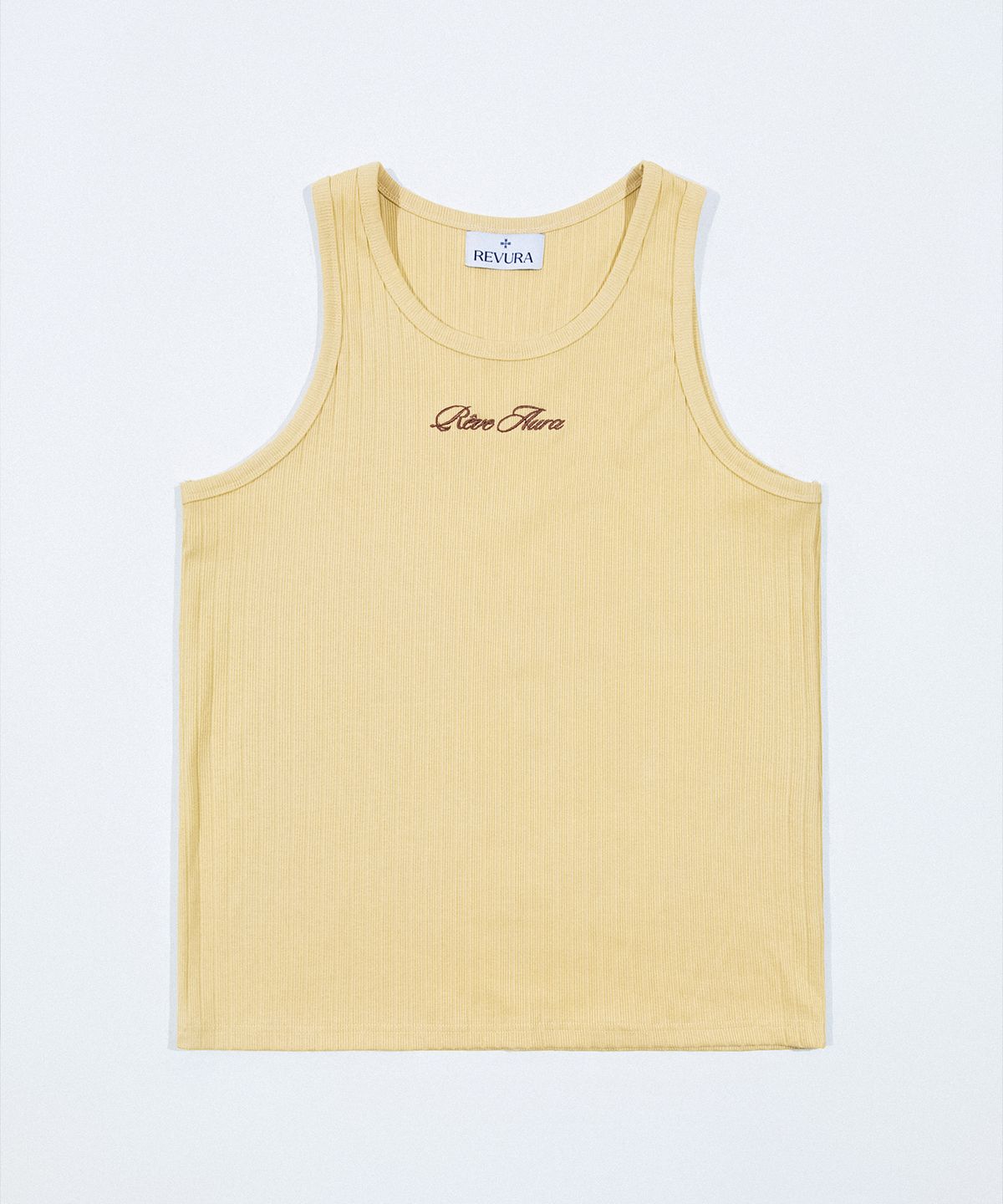 레뷰라(REVURA) ICONE COTTON MODAL RIBBED SLEEVELESS - BEIGE