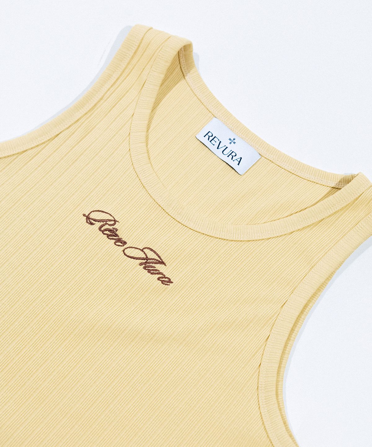 레뷰라(REVURA) ICONE COTTON MODAL RIBBED SLEEVELESS - BEIGE