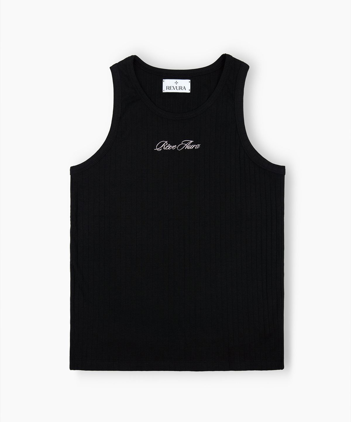 레뷰라(REVURA) ICONE COTTON MODAL RIBBED SLEEVELESS - BLACK