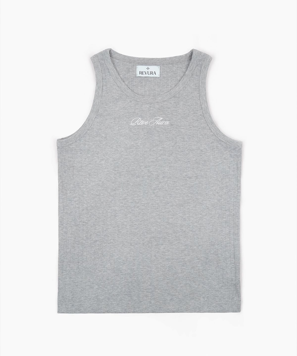 레뷰라(REVURA) ICONE COTTON MODAL RIBBED SLEEVELESS - GRAY