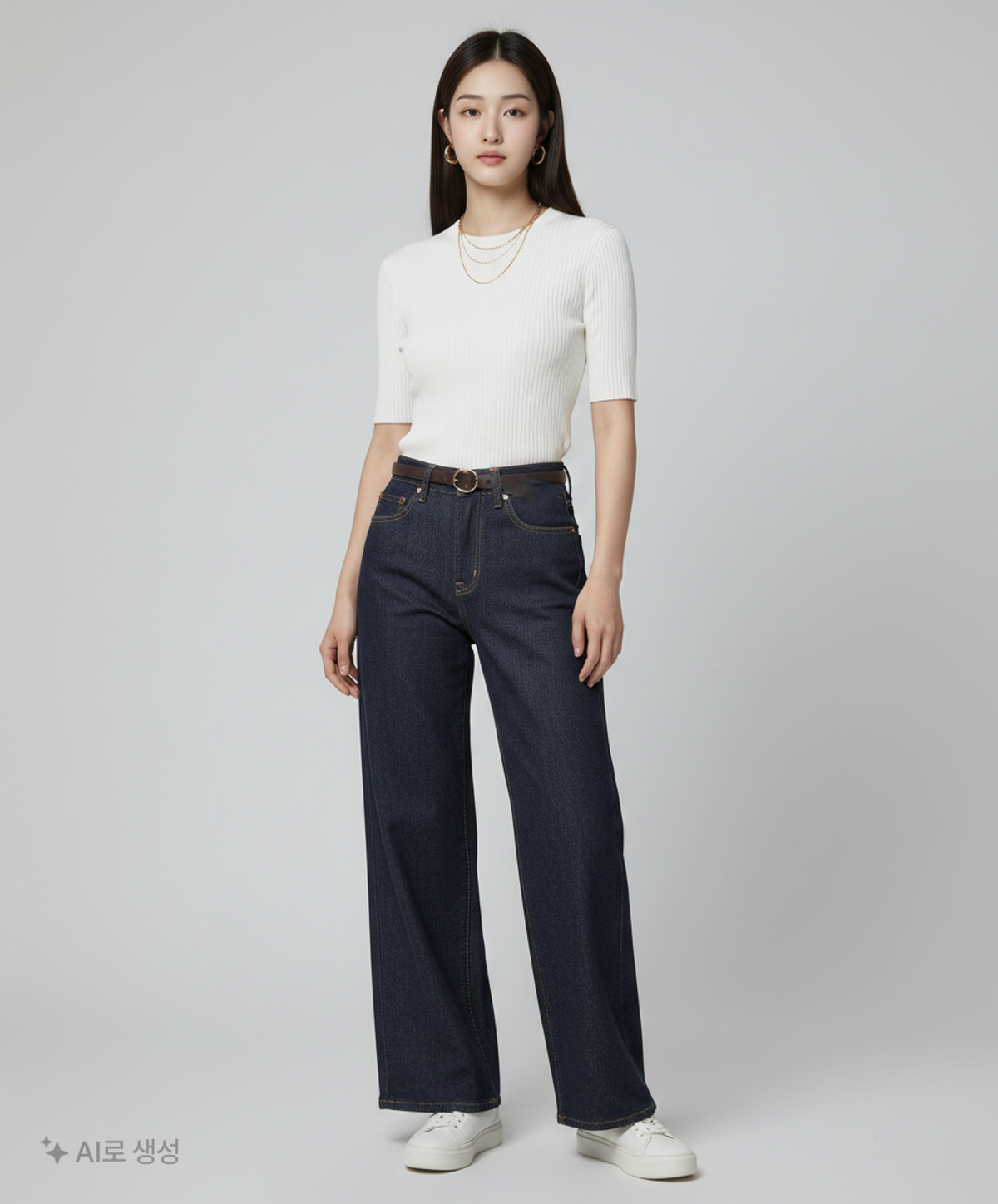 라인(LINE) 청/데님 팬츠 66