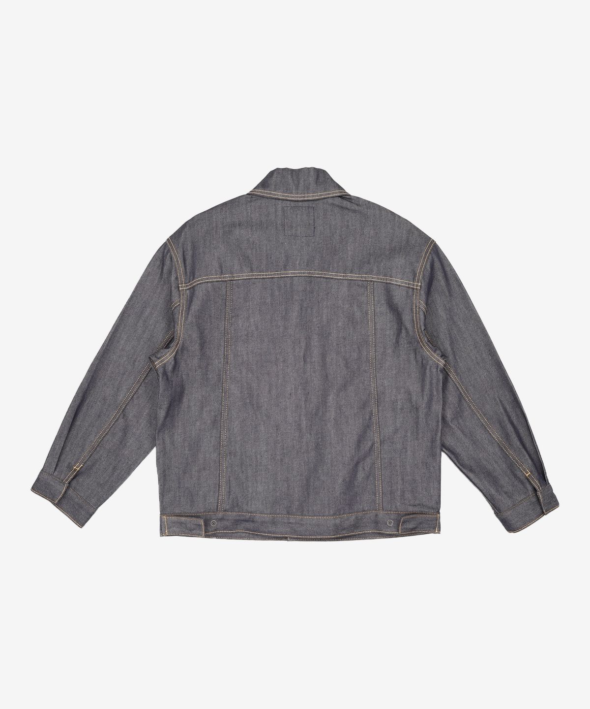 넌블랭크(NONBLANK) 포인티드 칼라 데님 자켓_INDIGO M