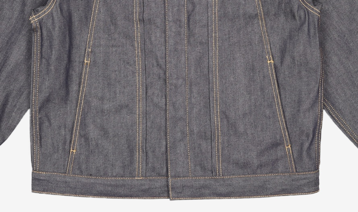 넌블랭크(NONBLANK) 포인티드 칼라 데님 자켓_INDIGO M