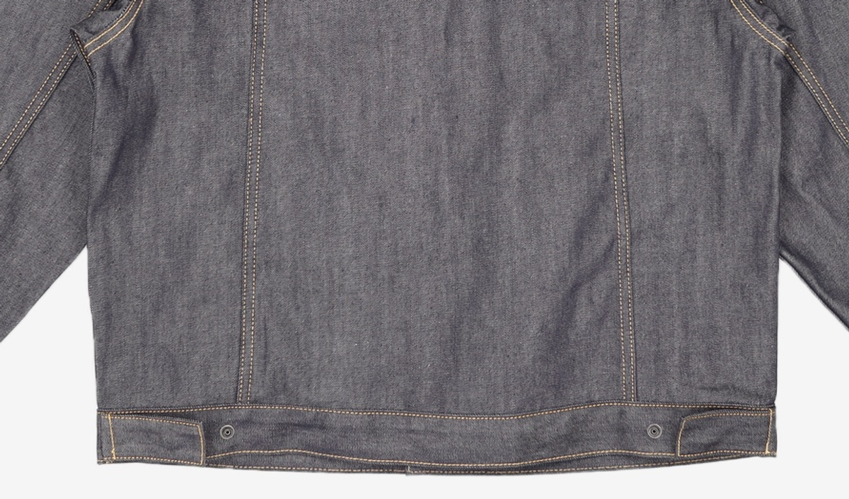 넌블랭크(NONBLANK) 포인티드 칼라 데님 자켓_INDIGO M