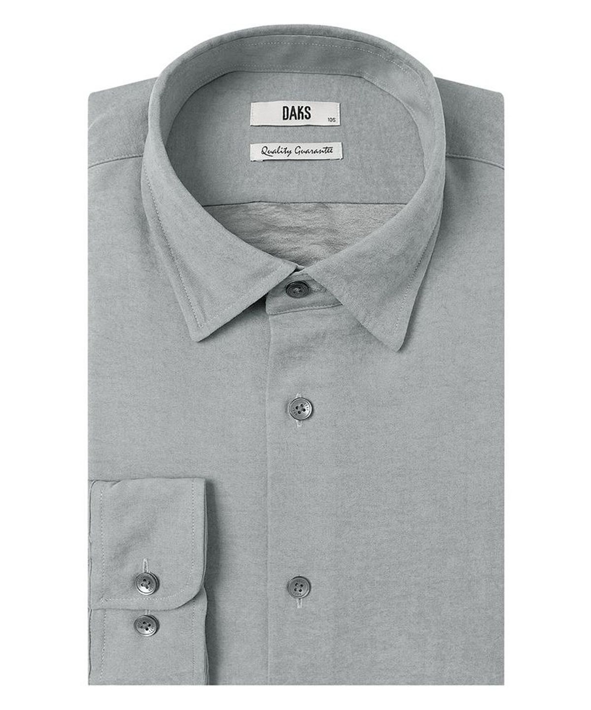 닥스셔츠(DAKS SHIRTS) 노케어 레이온혼방 솔리드 셔츠 레귤러핏 그레이_DMA1SHCL700G1