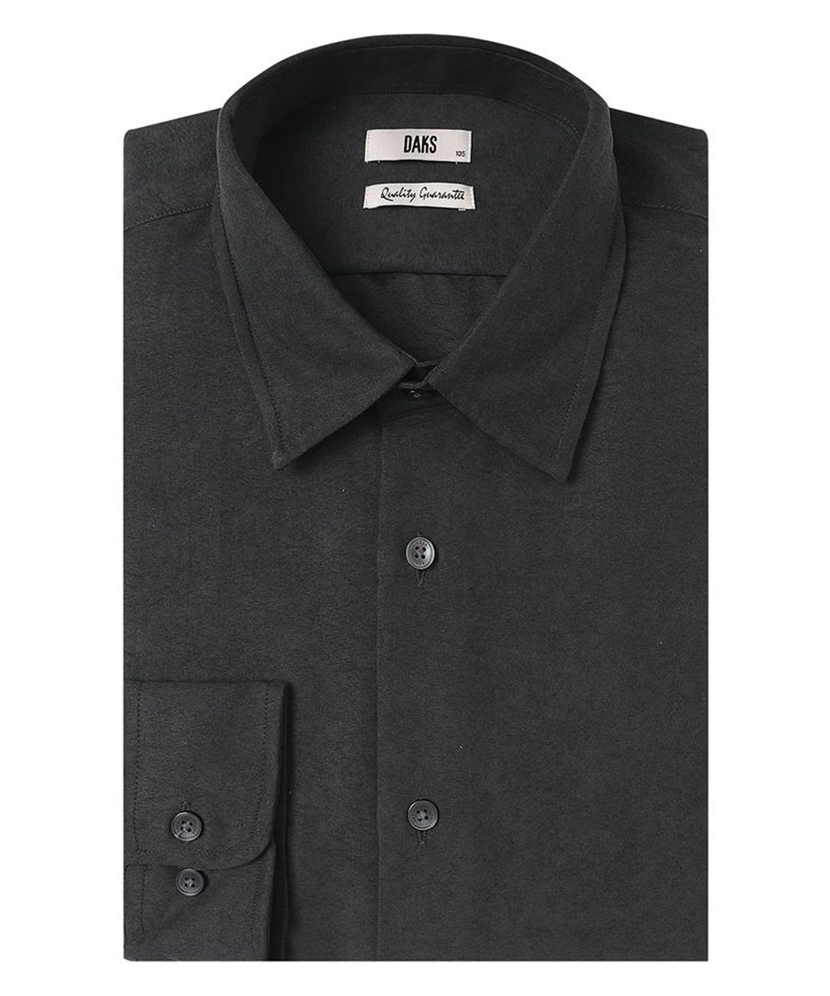 닥스셔츠(DAKS SHIRTS) 노케어 레이온혼방 솔리드 셔츠 레귤러핏 블랙_DMA1SHCL700K1