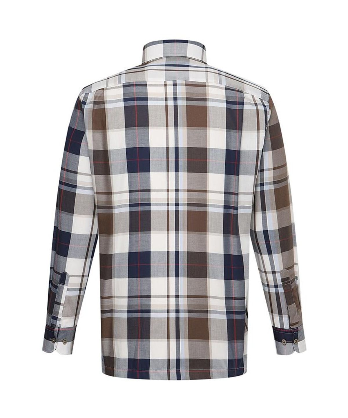 닥스셔츠(DAKS SHIRTS) 면혼방 빅체크 셔츠 레귤러핏 브라운_DLA2SHCL443W1