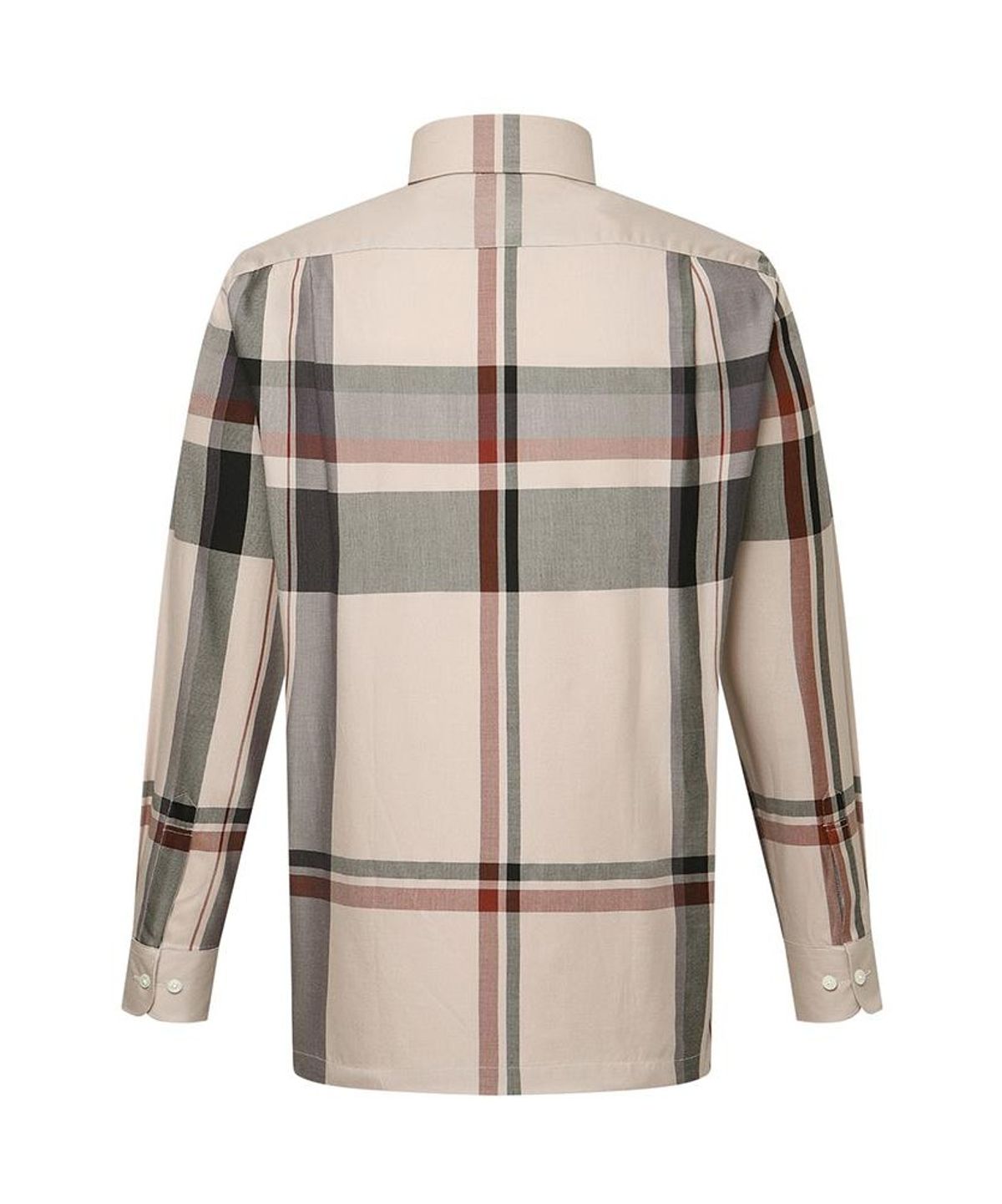 닥스셔츠(DAKS SHIRTS) 면혼방 빅체크셔츠 레귤러핏 베이지_DMA1SHCL101I1
