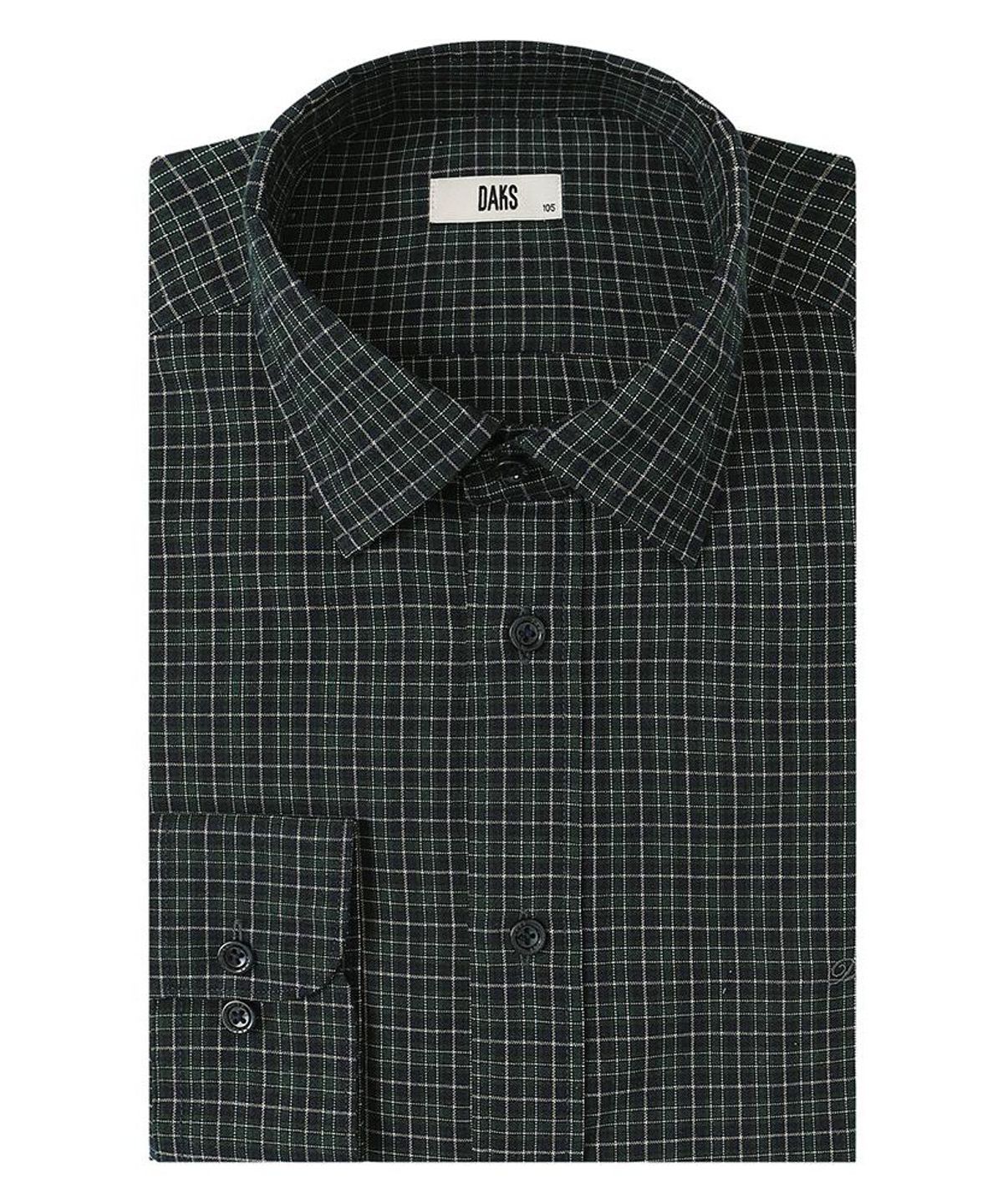 닥스셔츠(DAKS SHIRTS) 이지케어 레이온혼방 스몰체크셔츠 레귤러핏 그린_DMA1SHCL120E1