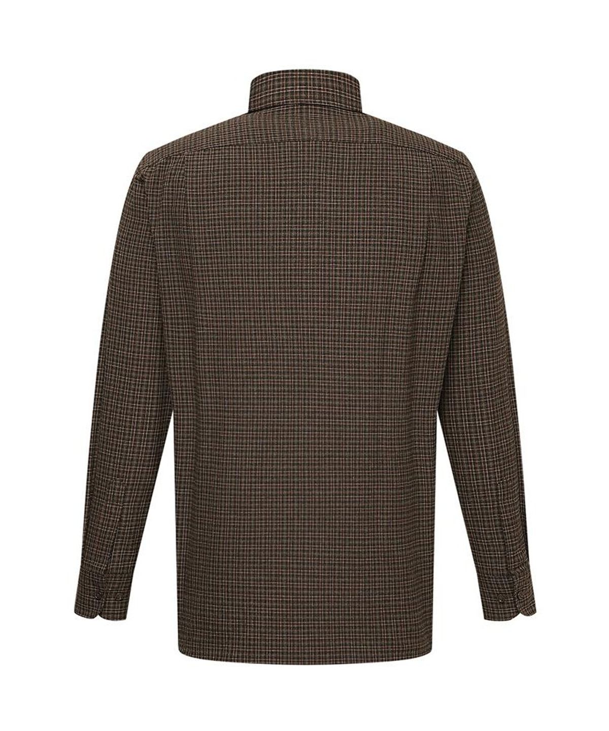 닥스셔츠(DAKS SHIRTS) 이지케어 레이온혼방 스몰체크셔츠 레귤러핏 브라운_DMA1SHCL120W1