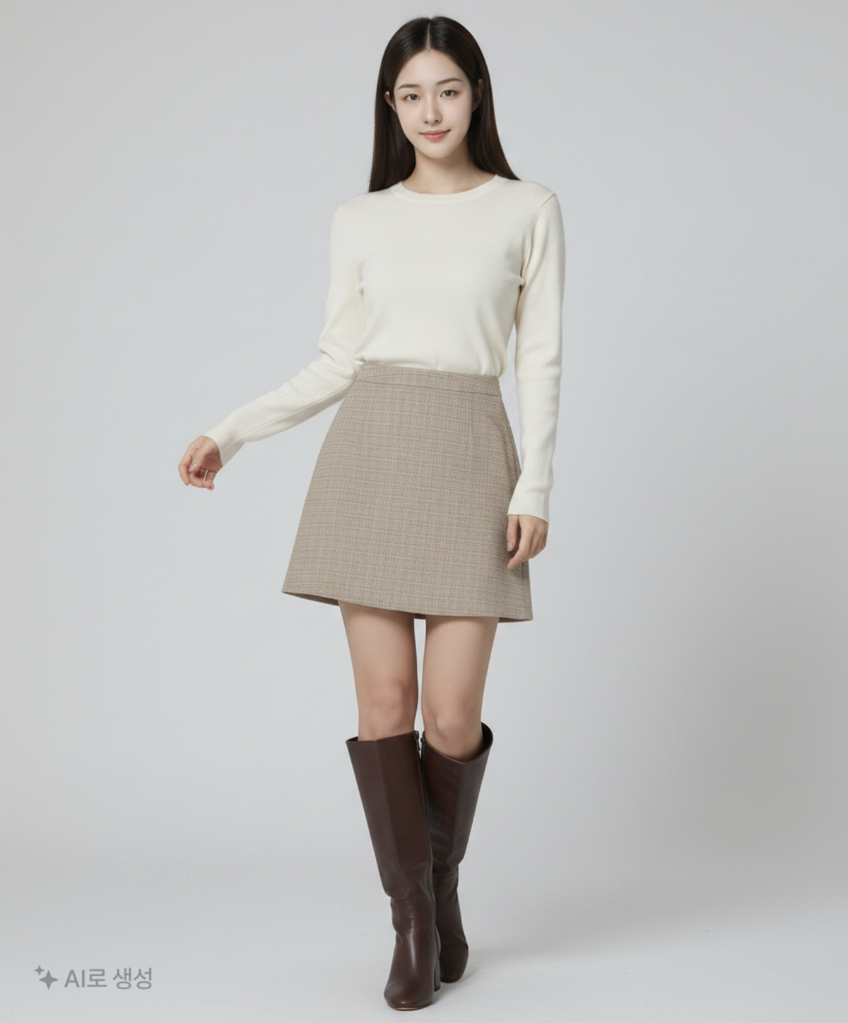 미쏘(MIXXO) 체크 A라인 미니 스커트 MIWWHB902C 24