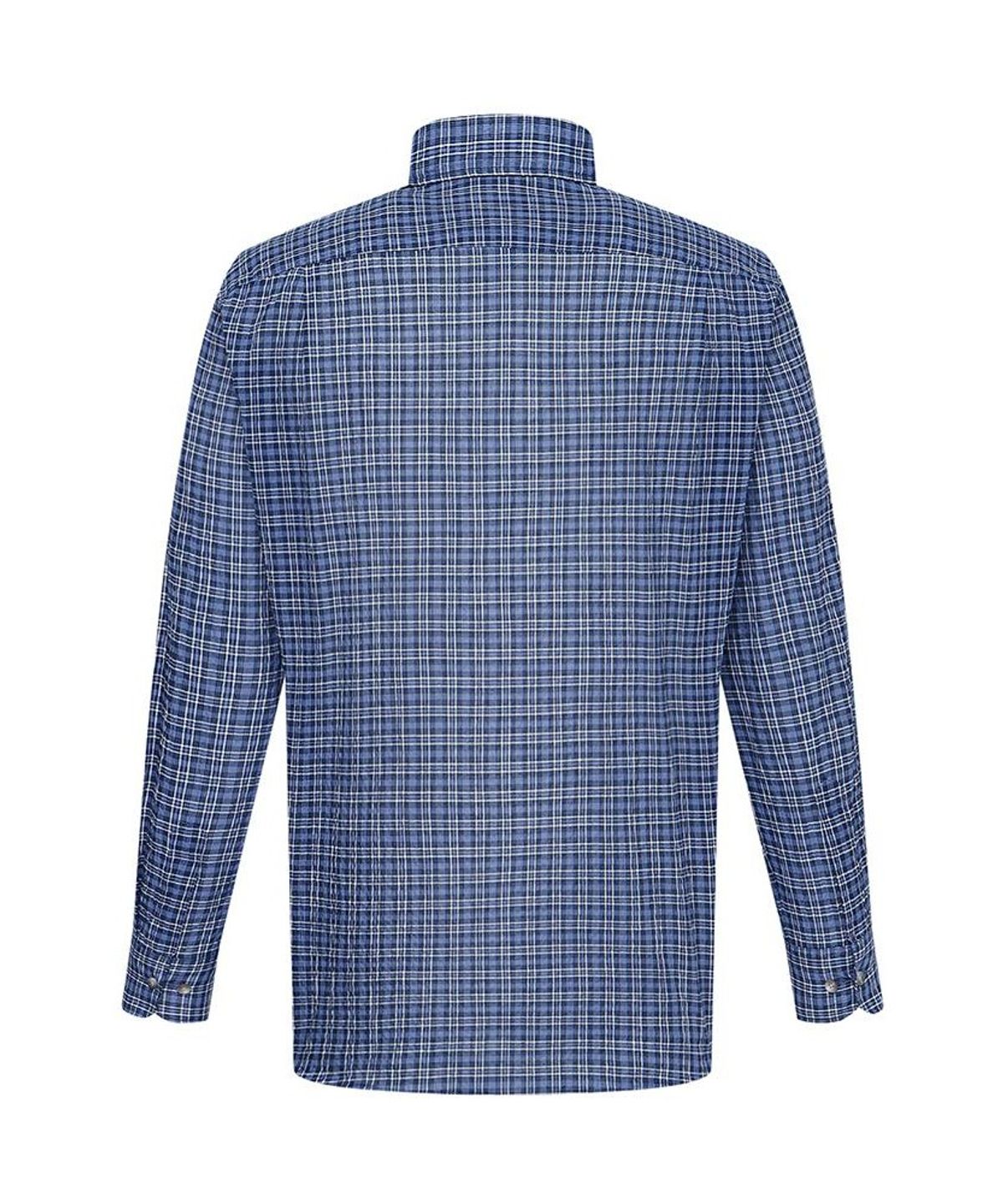 닥스셔츠(DAKS SHIRTS) 이지케어 면혼방 스몰체크 셔츠 레귤러핏 블루_DMA1SHCL150B1
