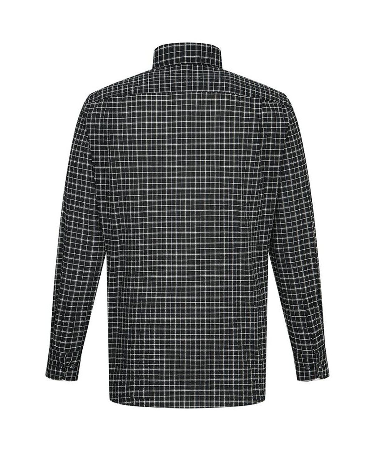 닥스셔츠(DAKS SHIRTS) 이지케어 면혼방 스몰체크 셔츠 레귤러핏 블랙_DMA1SHCL150K1