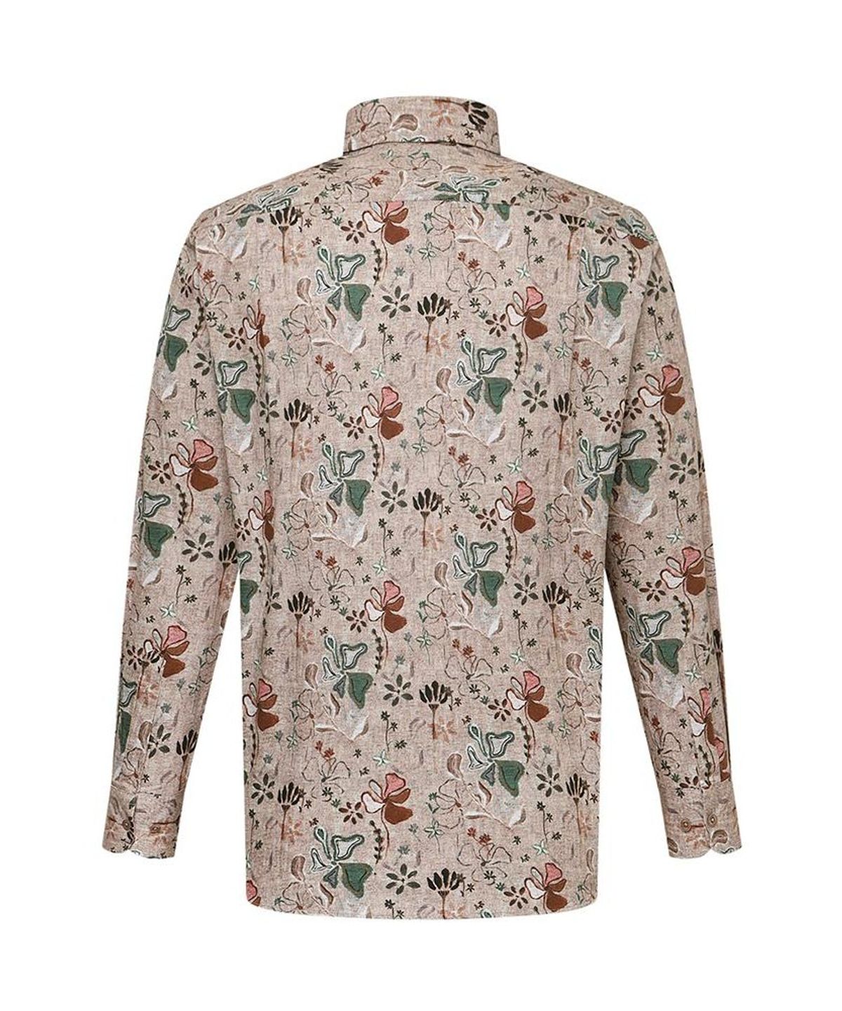 닥스셔츠(DAKS SHIRTS) 면100 프린트셔츠 레귤러핏 브라운_DMA1SHCL130W1