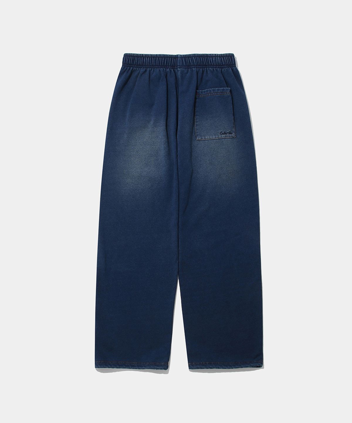 컬럼비아 유니버시티(COLUMBIA UNIVERSITY) CAT WASHED LOOSE-FIT DENIM TERRY SWEATPANTS_MIDNIGHT JIN