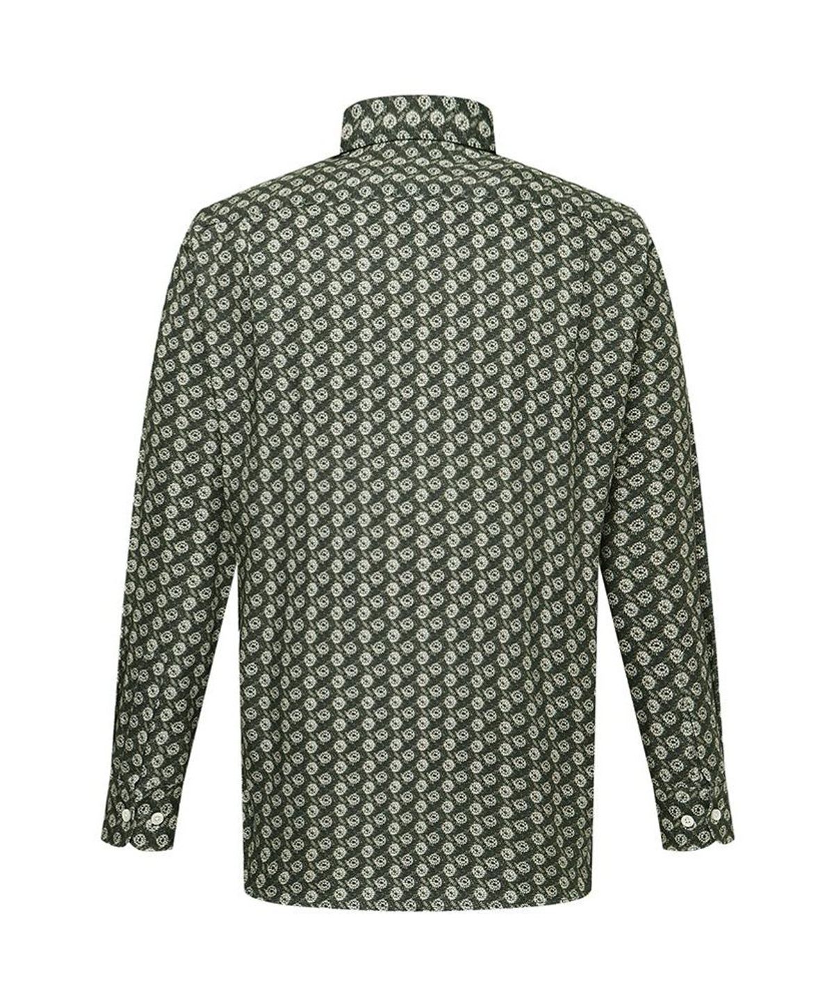 닥스셔츠(DAKS SHIRTS) 면혼방 프린트 셔츠 레귤러핏 그린_DMA1SHCL131E1