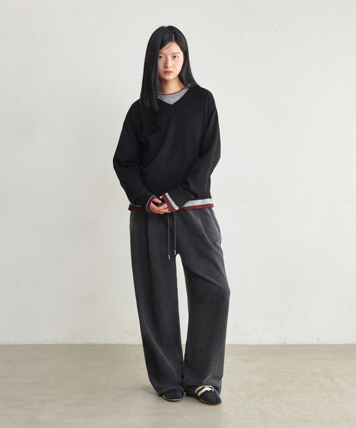 굿라이프웍스(GLW) [unisex] 피그먼트 다잉 스웻 팬츠 블랙