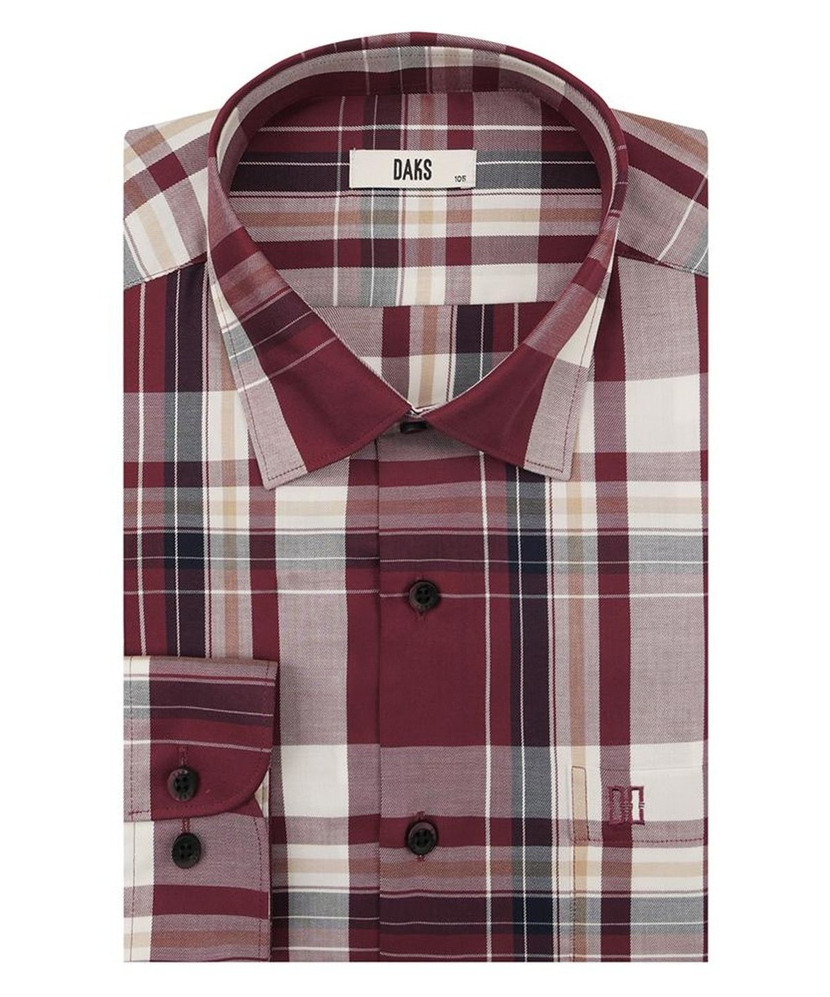 닥스셔츠(DAKS SHIRTS) 면혼방 미듐체크 셔츠 레귤러핏 레드_DLA2SHCL420R1