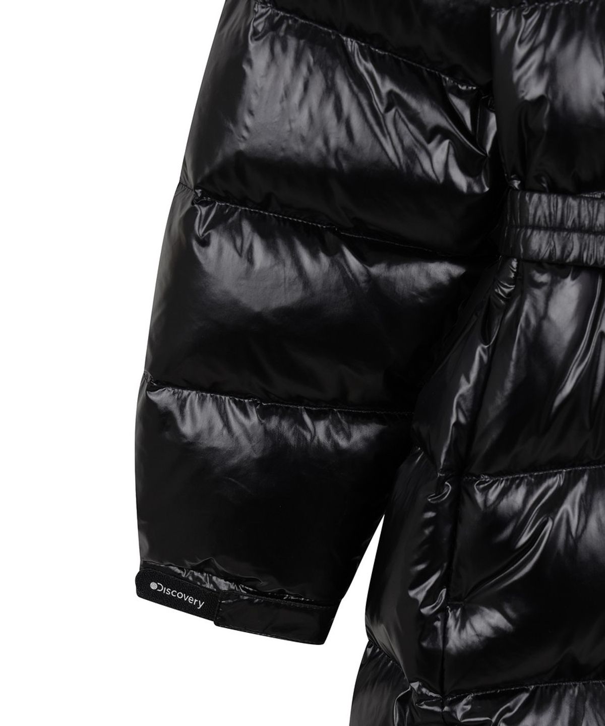 디스커버리 키즈(DISCOVERY KIDS) 여아 레니아 퍼 글로시 구스다운 롱패딩 (BLACK)