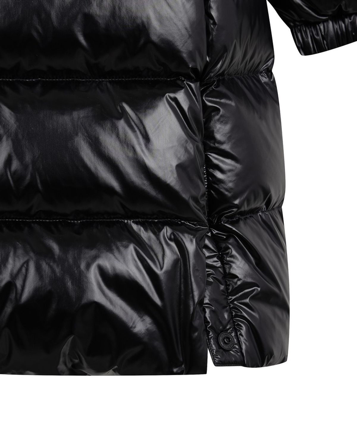 디스커버리 키즈(DISCOVERY KIDS) 여아 레니아 퍼 글로시 구스다운 롱패딩 (BLACK)