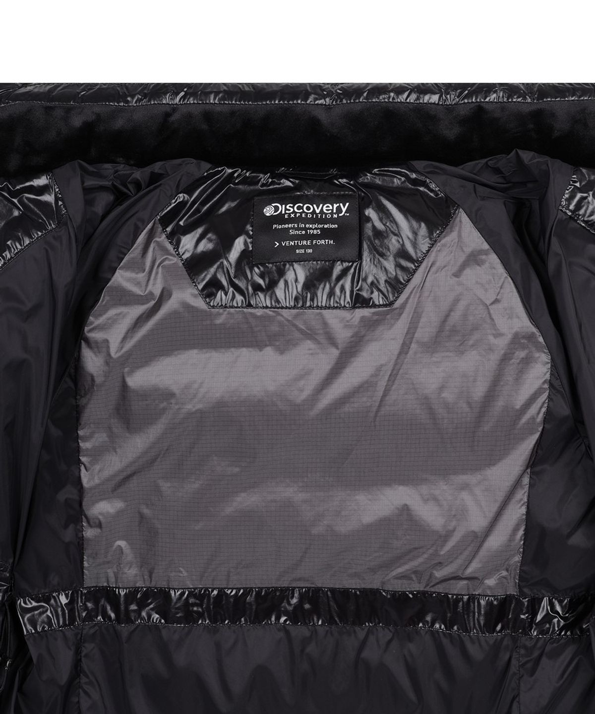 디스커버리 키즈(DISCOVERY KIDS) 여아 레니아 퍼 글로시 구스다운 롱패딩 (BLACK)