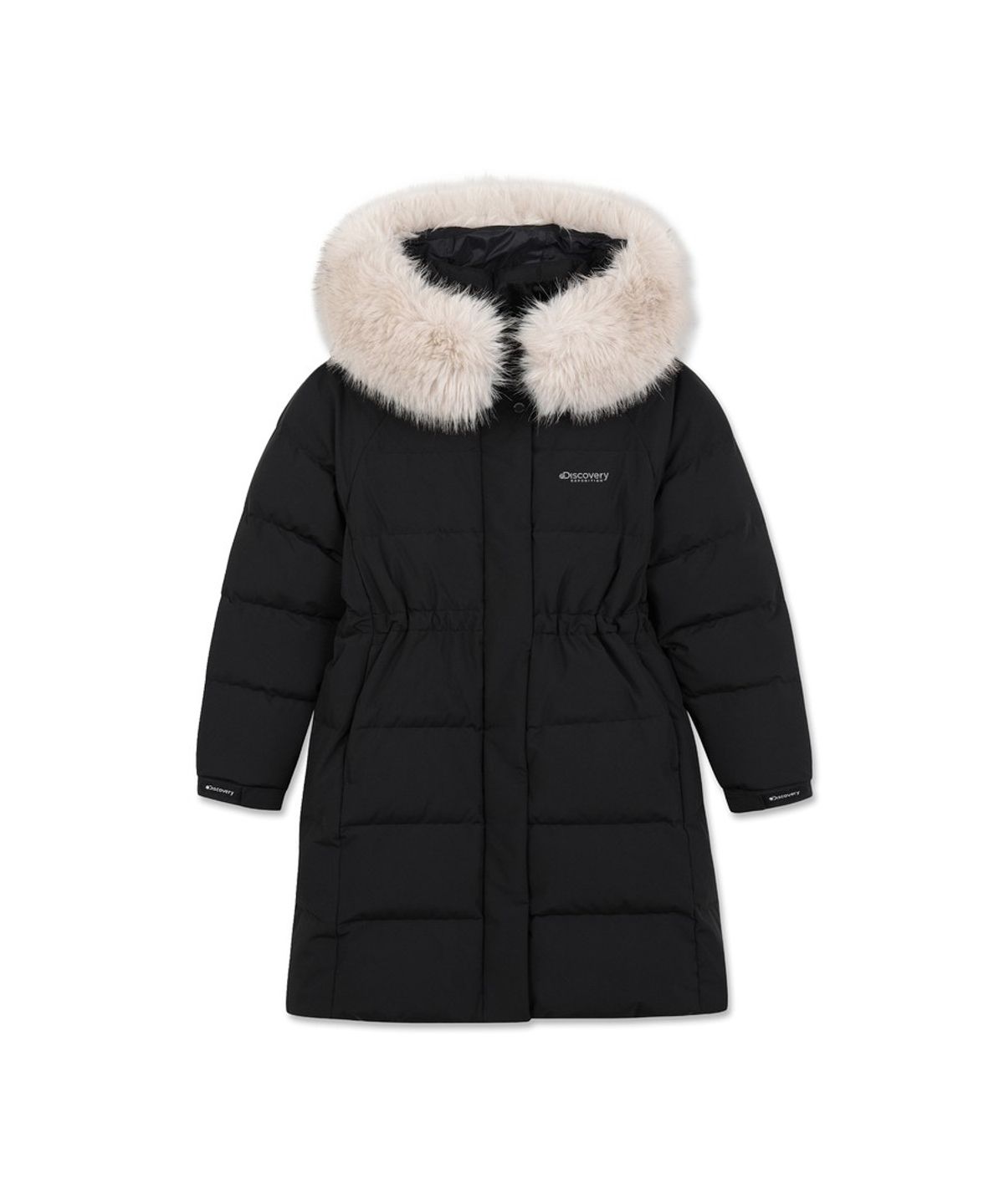 디스커버리 키즈(DISCOVERY KIDS) 여아 레니아 퍼 구스다운 롱패딩 (BLACK)