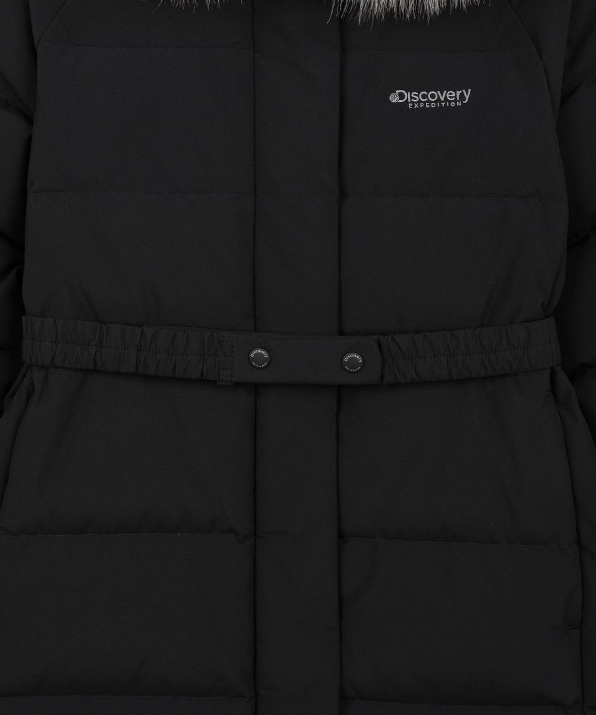 디스커버리 키즈(DISCOVERY KIDS) 여아 레니아 퍼 구스다운 롱패딩 (BLACK)