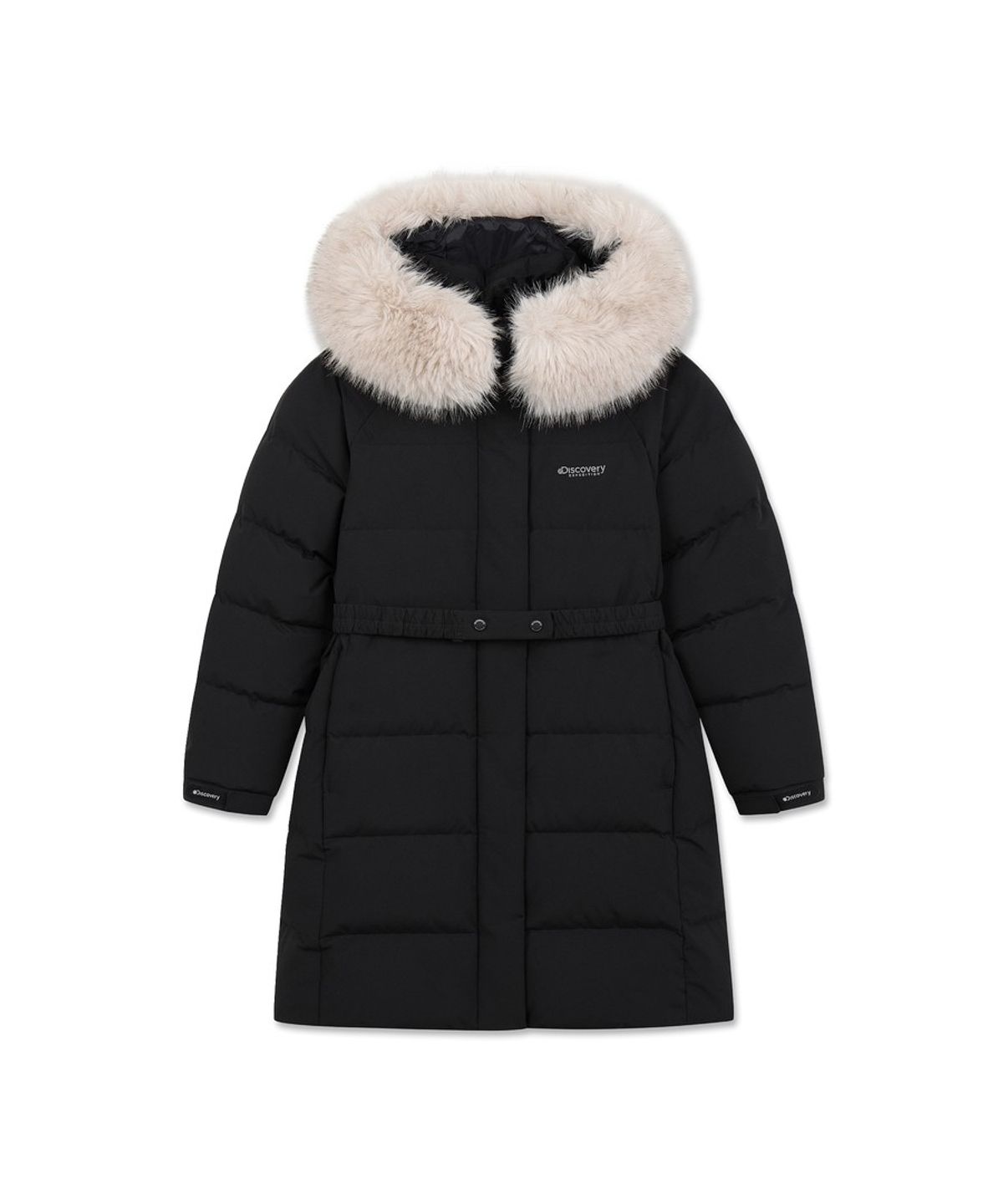 디스커버리 키즈(DISCOVERY KIDS) 여아 레니아 퍼 구스다운 롱패딩 (BLACK)