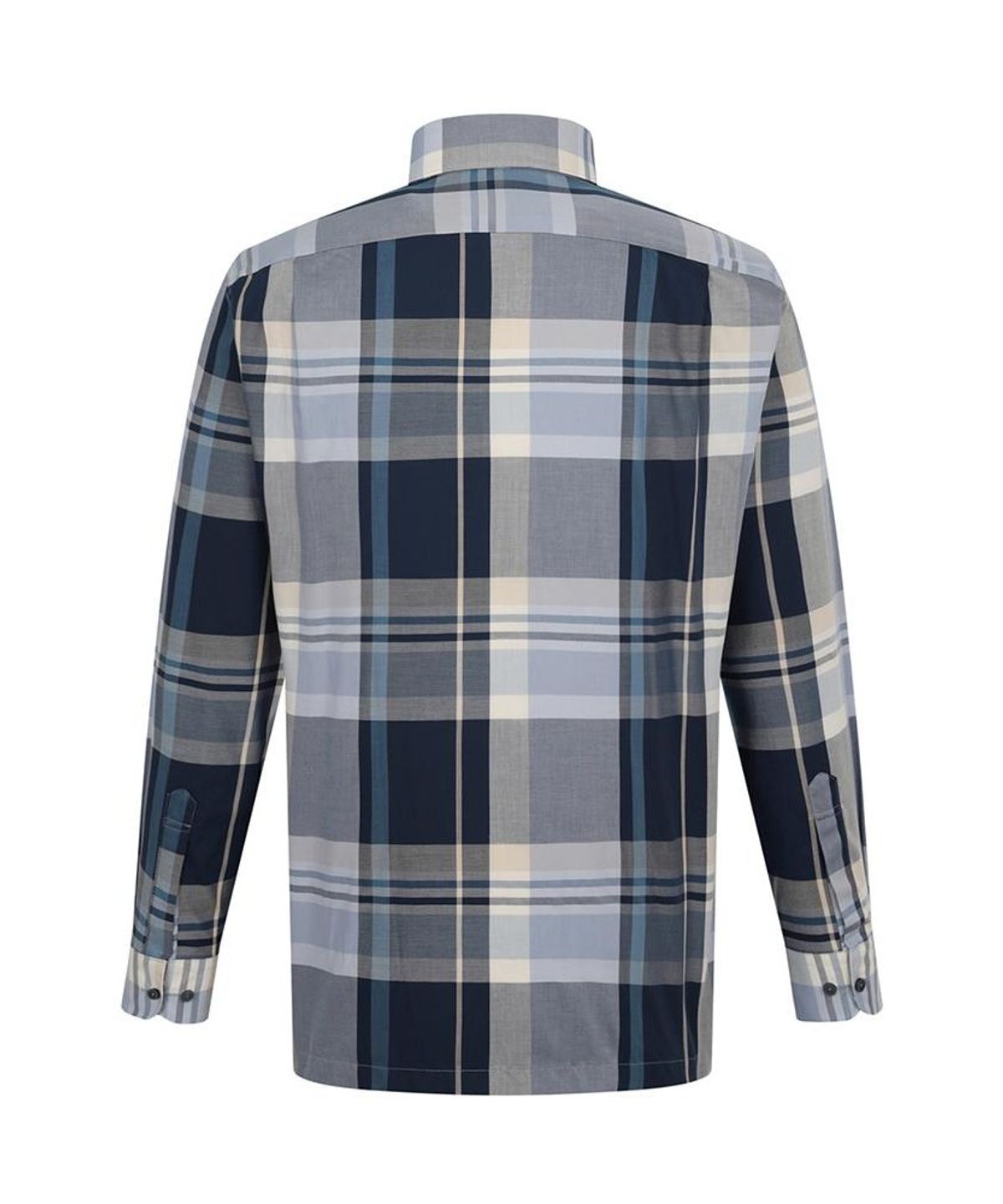 닥스셔츠(DAKS SHIRTS) 면혼방 빅체크 셔츠 레귤러핏 네이비_DLA2SHCL441N1