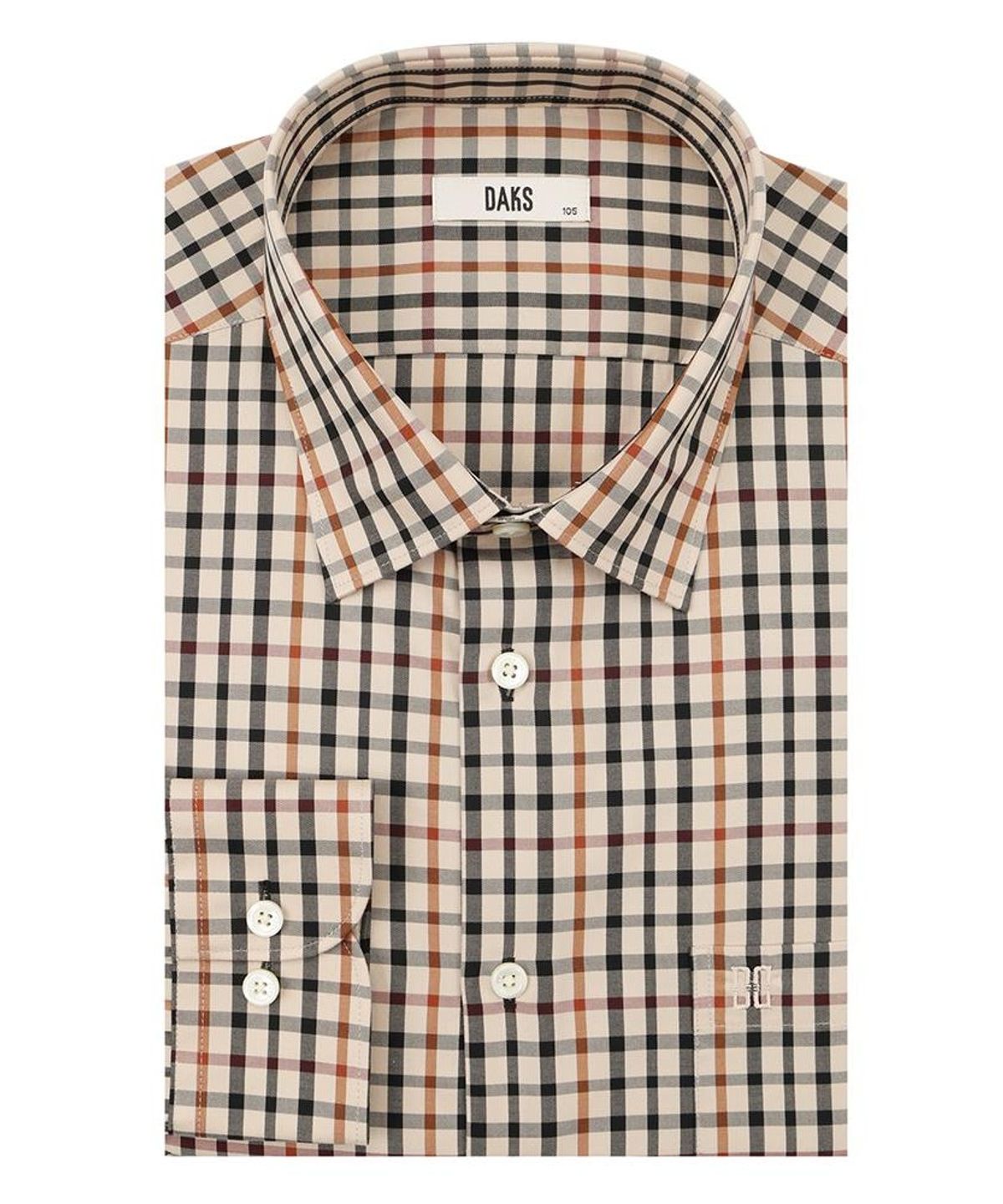 닥스셔츠(DAKS SHIRTS) 면100 스몰체크 셔츠 레귤러핏 베이지_DMA1SHCL140I1