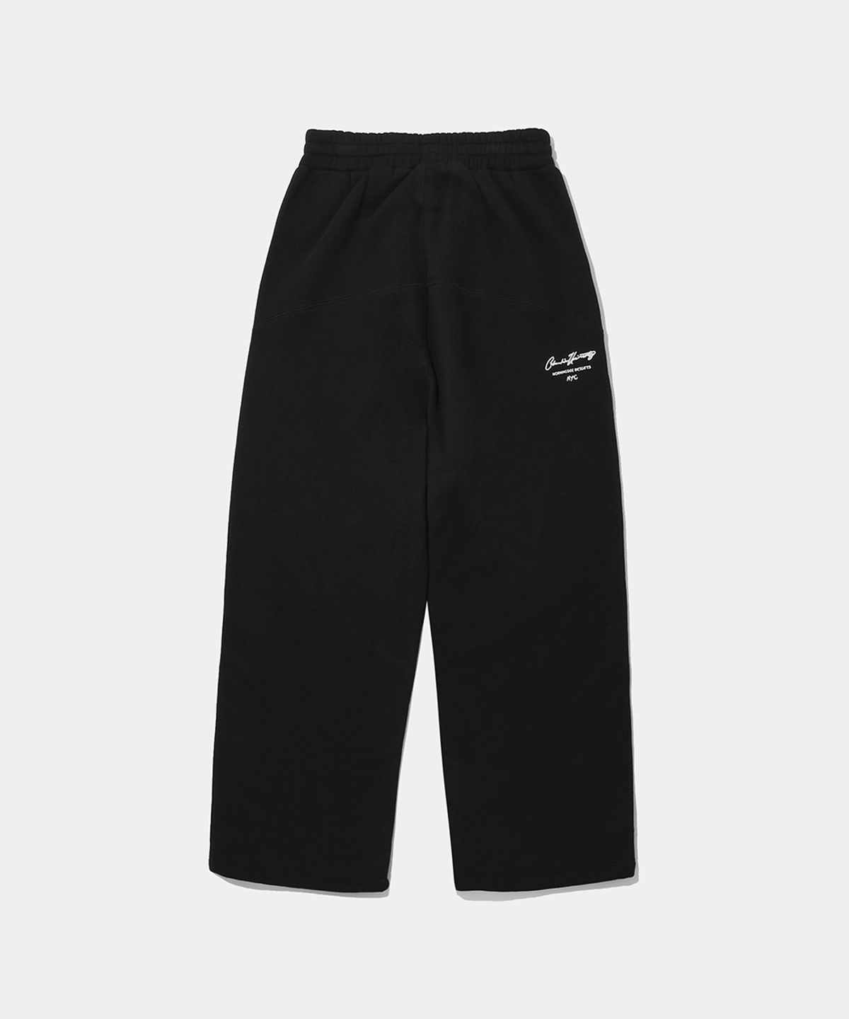 컬럼비아 유니버시티(COLUMBIA UNIVERSITY) NEW SCRIPT PANEL FLEECE WIDE SWEATPANTS_BLACK