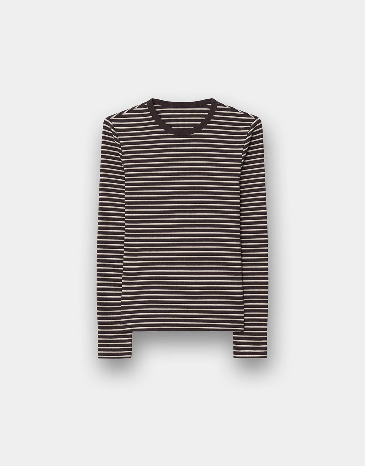 지오다노(GIORDANO) 립 크루넥 스트라이프 긴팔티 326904 [2color]