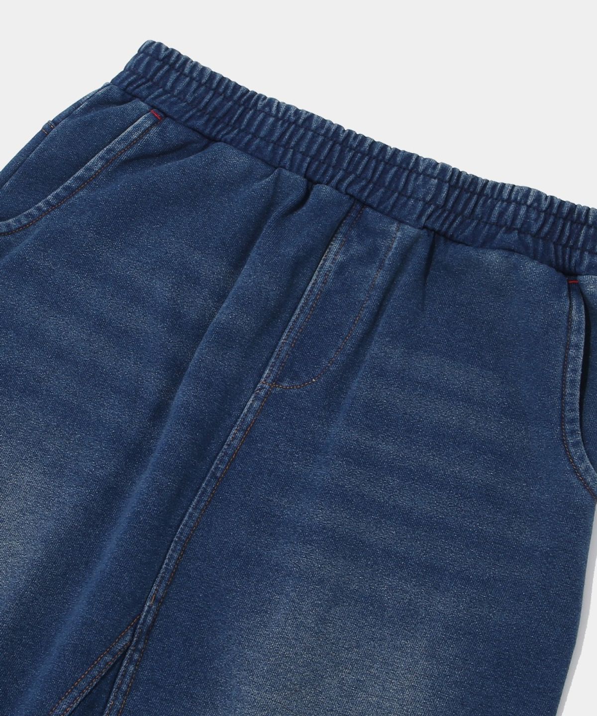 컬럼비아 유니버시티(COLUMBIA UNIVERSITY) CAT WASHED DENIM TERRY A-LINE SKIRT_MIDNIGHT JIN