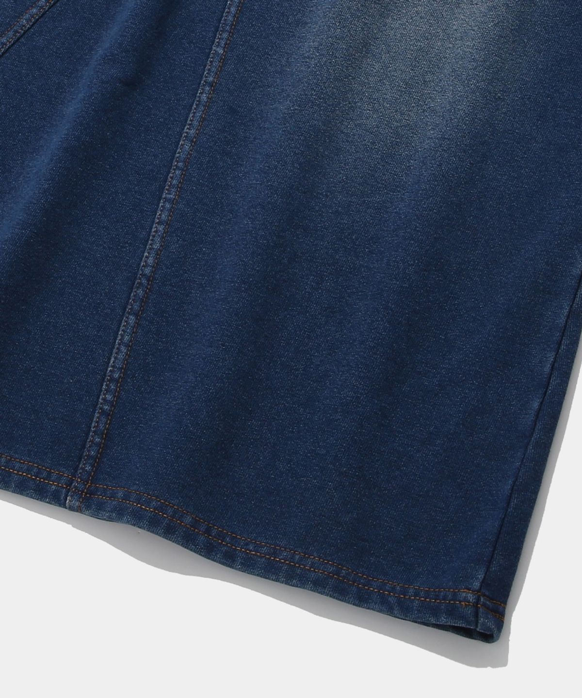 컬럼비아 유니버시티(COLUMBIA UNIVERSITY) CAT WASHED DENIM TERRY A-LINE SKIRT_MIDNIGHT JIN