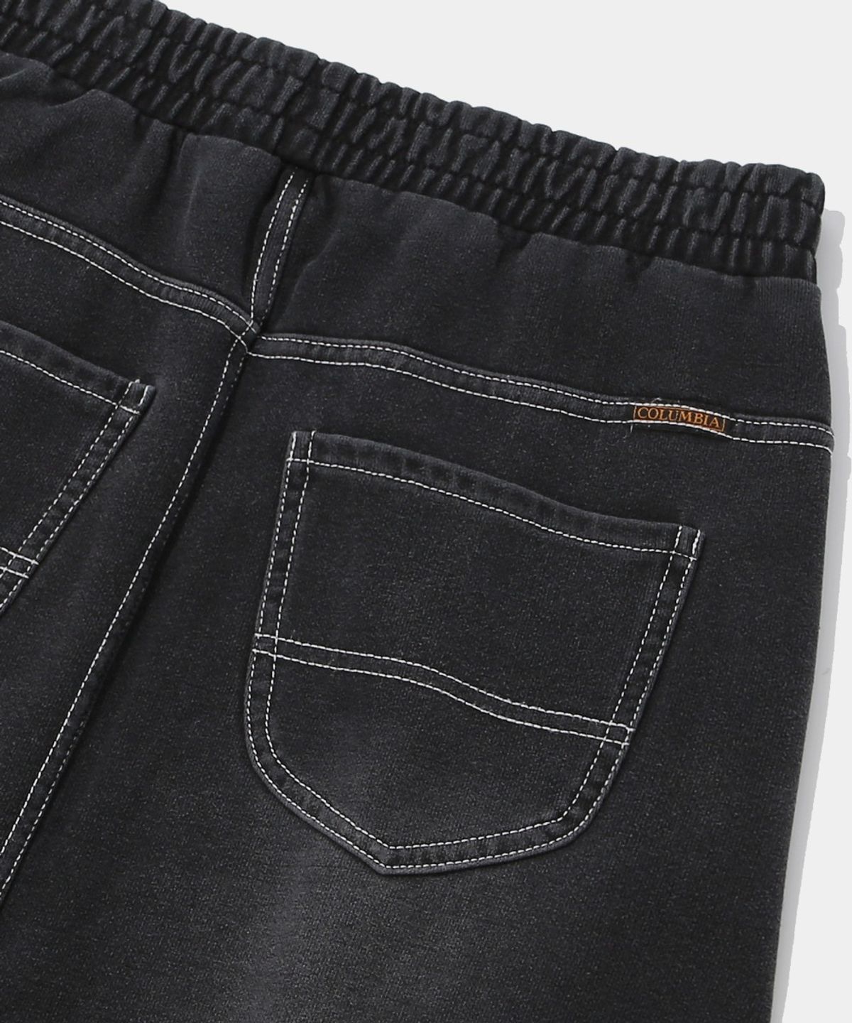 컬럼비아 유니버시티(COLUMBIA UNIVERSITY) CAT WASHED DENIM TERRY A-LINE SKIRT_BLACK DENIM
